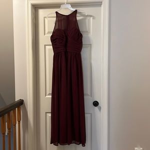 ✨Worn Once✨ Bill Levkoff Maroon Bridesmaid Dress Size 10